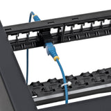 StarTech.com 24 Port 1U Blank Keystone Patch Panel with Cable Management Bar, Rackmount Cat6 Patch Panel for RJ45 UTP Ethernet Network Jacks