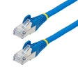 StarTech.com 100ft Blue CAT6a Ethernet Cable, Snagless RJ45, 10GbE, 100W PoE++, S/FTP, LSZH, 27AWG Pure Bare Copper Wire, 500MHz, Shielded Network Patch Cord w/Strain Reliefs, Individually Tested/ETL Verified