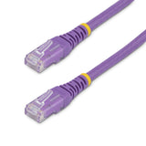 StarTech.com 6ft CAT6 Ethernet Cable - Purple CAT 6 Gigabit Ethernet Wire -250MHz 100W PoE RJ45 UTP Molded Network/Patch Cord w/Strain Relief/ Individually Tested