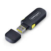 StarTech.com USB-A Port Blocker Key with 4x Latching USB-A Dust Cover Plugs, Snap-In Reusable Port Protectors for Laptops & Computers