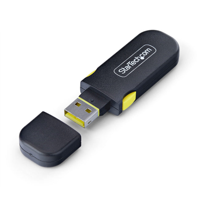 StarTech.com USB-A Port Blocker Key with 4x Latching USB-A Dust Cover Plugs, Snap-In Reusable Port Protectors for Laptops & Computers