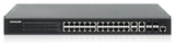 Intellinet 24-Port Gigabit Ethernet PoE+ Web-Managed Switch with 4 Gigabit Combo Base-T/SFP Ports, IEEE 802.3at/af Power over Ethernet (PoE+/PoE) Compliant, 370 W, Endspan, 19" Rackmount