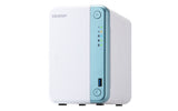 QNAP TS-251D NAS Tower Intel® Celeron® J4005 2 GB DDR4 0 TB QNAP Turbo System Blue, White
