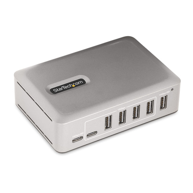 StarTech.com 7-Port USB-C Hub - 5x USB-A + 2x USB-C - Self-Powered w/65W Power Supply - USB 3.1 10Gbps - Desktop/Laptop USB Hub w/3ft USB-IF Certified Locking Cable - USB C Hub - TAA