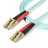 StarTech.com 1m (3ft) LC to LC (UPC) OM4 Multimode Fiber Optic Cable, 50/125µm LOMMF/VCSEL Zipcord Fiber, 100G, Low Insertion Loss - LSZH Fiber Jumper Cord