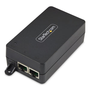 StarTech.com 1-Port 10Gbps PoE++ Injector, 60W, 2.5/5/10G Ethernet/10/100/1000M, PoE++ (802.3af/at/bt), Wall Mountable, Unmanaged Inline Power Over Ethernet, TAA