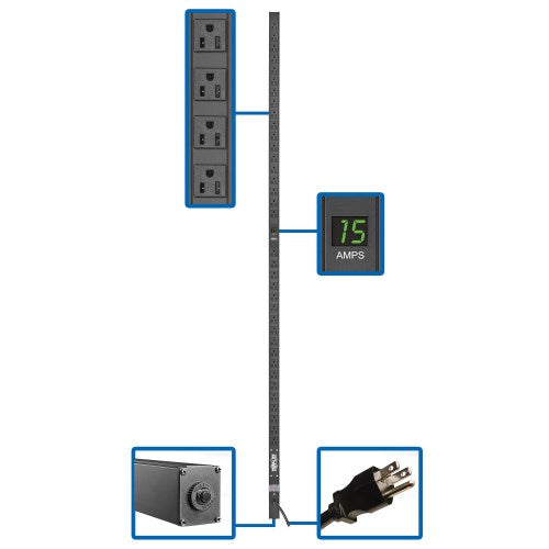 Tripp Lite PDU Metered (1P)  1.5kW 100-127V 12A 5-15P 15'  /(36) 5-15R 72"
