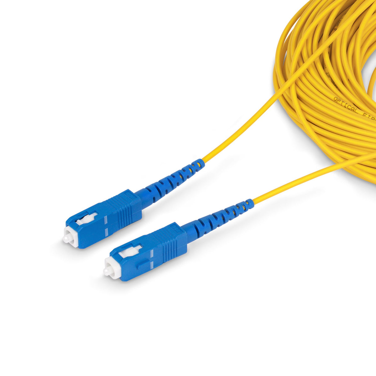 StarTech.com 100m (328ft) SC to SC (UPC) OS2 Single Mode Simplex Fiber Optic Cable, 9/125µm, 40G/100G, Bend Insensitive, Low Insertion Loss, LSZH Fiber Jumper Cord