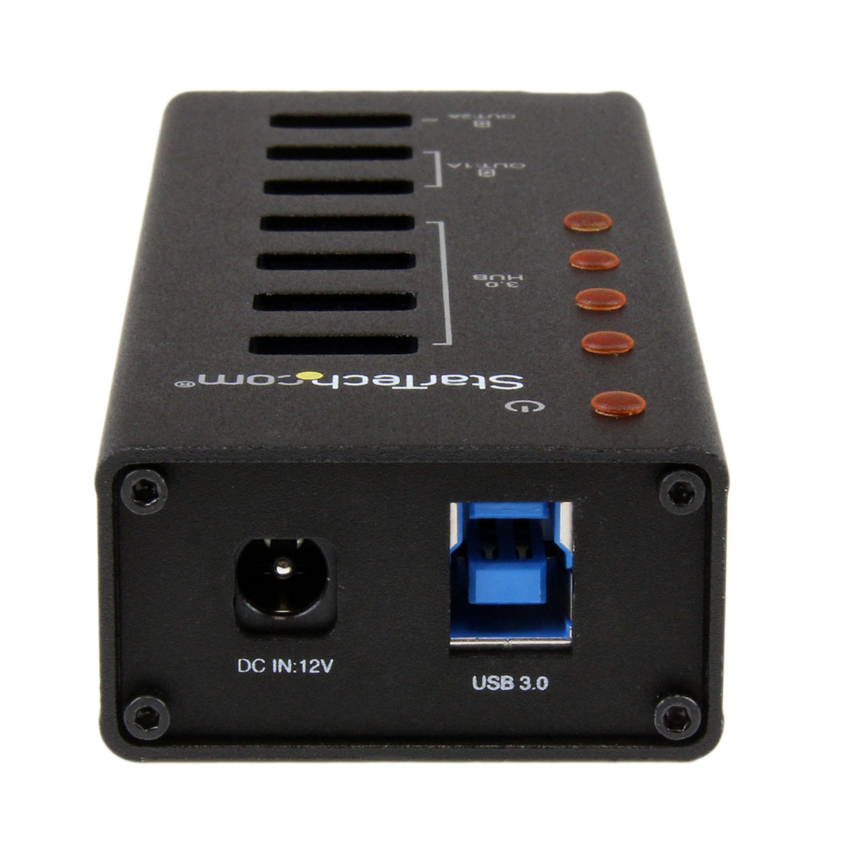 StarTech.com 4 Port USB 3.0 Hub (5Gbps) plus 3 Dedicated USB Charging Ports (2 x 1A & 1 x 2A) - Wall Mountable Metal Enclosure