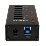 StarTech.com 4 Port USB 3.0 Hub (5Gbps) plus 3 Dedicated USB Charging Ports (2 x 1A & 1 x 2A) - Wall Mountable Metal Enclosure