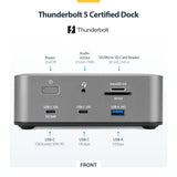 StarTech.com Thunderbolt 5 Universal Docking Station, Multi-Display Hub, 8K 60Hz or 4K 144Hz, 120Gbps Bandwidth Boost, 140W PD, 30W Phone Charging, USB 10Gbps, 2.5G LAN