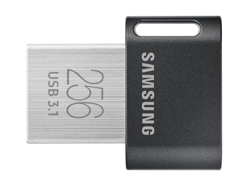 Samsung FIT Plus USB flash drive 256 GB USB Type-A 3.2 Gen 1 (3.1 Gen 1) Black, Stainless steel