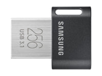 Samsung FIT Plus USB flash drive 256 GB USB Type-A 3.2 Gen 1 (3.1 Gen 1) Black, Stainless steel