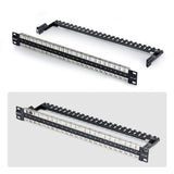 StarTech.com 48 Port 1U Blank Keystone Patch Panel with Cable Management Bar, Rackmount Cat6 Patch Panel for RJ45 STP Ethernet Network Jacks