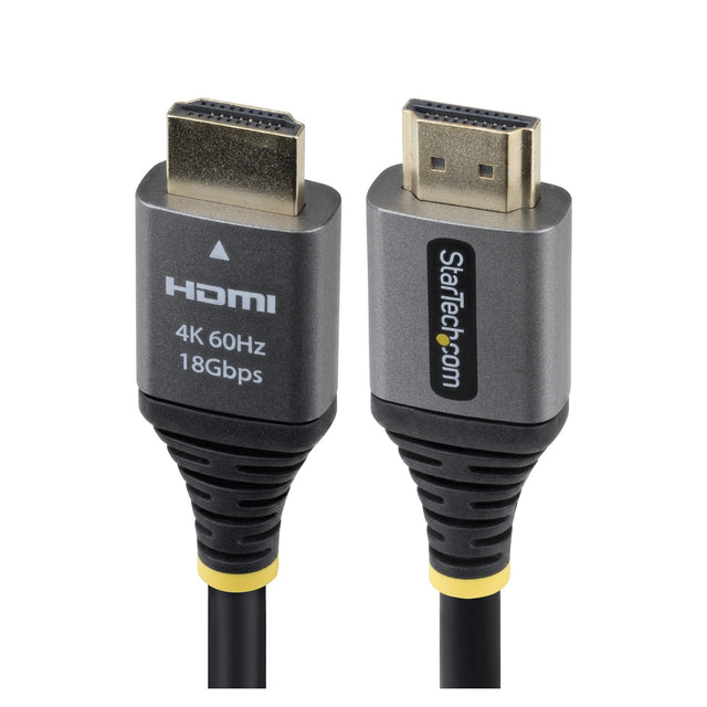 StarTech.com 8ft (2.4m) Premium Certified High Speed HDMI Cable, 4K 60Hz/1440p 144Hz, HDMI 2.0 Cable with HDR10/ARC, 18Gbps, 4K HDMI Cord for Monitor/TV/Display, High-Flex TPE Jacket