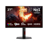 AOC G4 Q27G4ZDR computer monitor 67.3 cm (26.5") 2560 x 1440 pixels Quad HD QD-OLED Black, Red