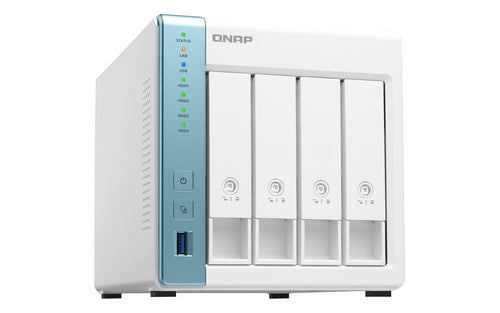 QNAP TS-431P3 NAS Tower Annapurna Labs Alpine AL-314 4 GB DDR3 0 TB QNAP Turbo System Turquoise, White