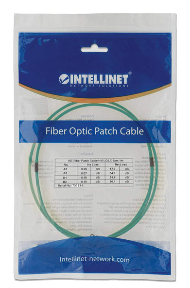 Intellinet 752336 InfiniBand/fibre optic cable 15 m LC MMF Aqua colour