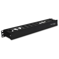 Wavenet Plastic Duct Horizontal Cable Manager, Single‐Sided, W/Cover, 1u