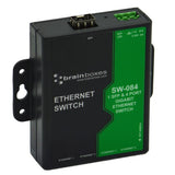 Brainboxes SW-084 network switch Unmanaged Gigabit Ethernet (10/100/1000) Desktop/Wall-Mounting Black, Green