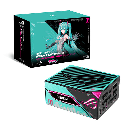 ASUS ROG -THOR-1200P3-MIKU power supply unit 1200 W 20+4 pin ATX ATX Multicolour