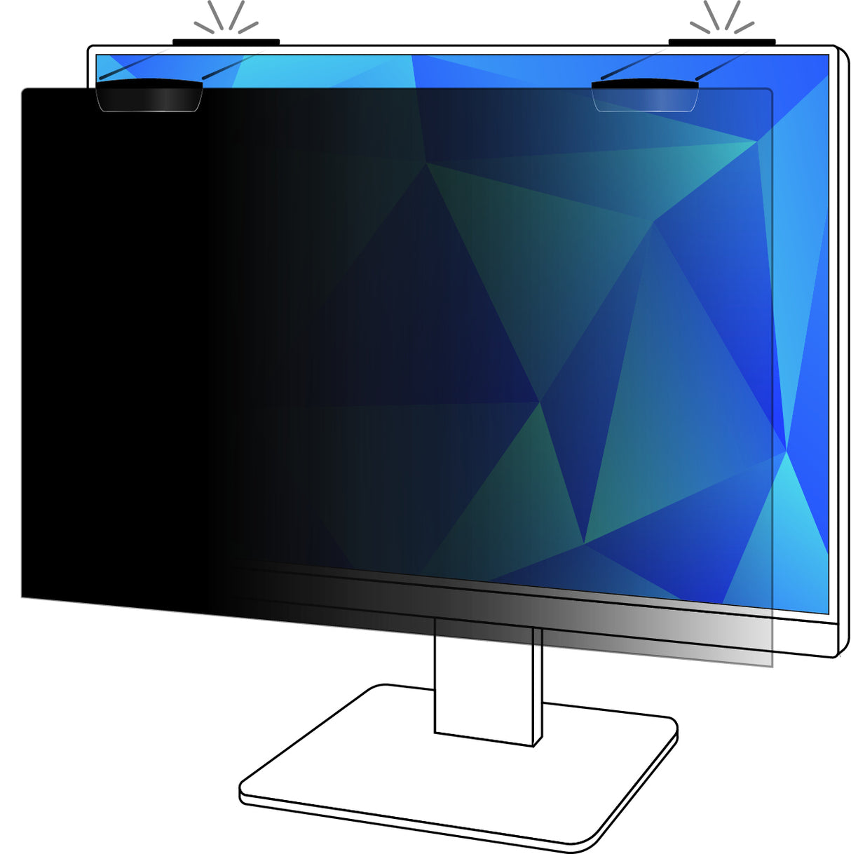 3M Privacy Filter for 24in Full Screen Monitor with COMPLY™ Magnetic Attach, 16:10, PF240W1EM