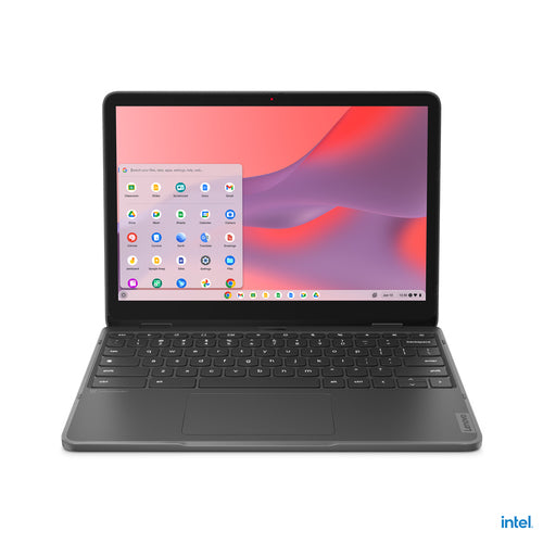 Lenovo 500e Yoga Chromebook Gen 4 Intel® N N100 31 cm (12.2") Touchscreen WUXGA 4 GB LPDDR5-SDRAM 32 GB eMMC Wi-Fi 6E (802.11ax) ChromeOS Grey QWERTY US English