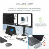StarTech.com USB-C Triple-Monitor Multiport Adapter, Dual 4K 60Hz + 4K 30Hz HDMI & DisplayPort, 4-Port USB Hub, 100W PD Pass-Through, GbE, SD/MicroSD Card Readers