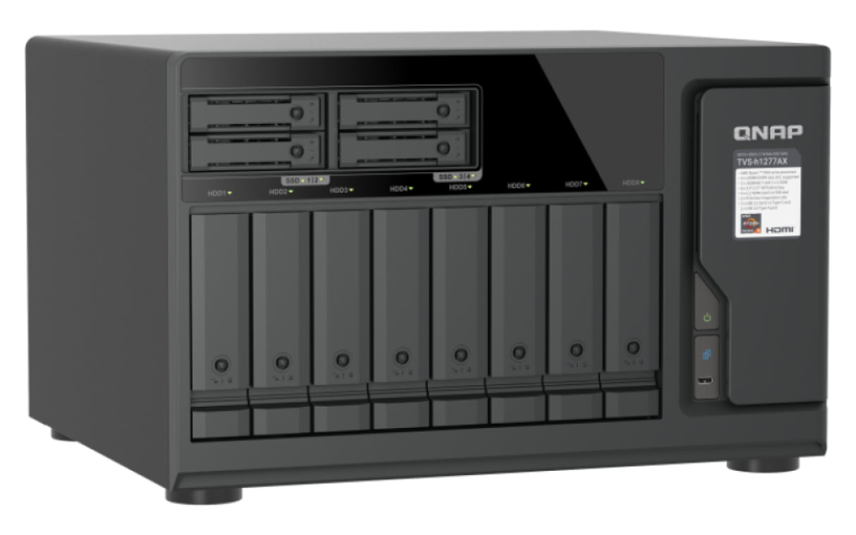 QNAP TVS-H1277AX NAS Tower AMD Ryzen™ 5 16 GB DDR5 QNAP QTS Black