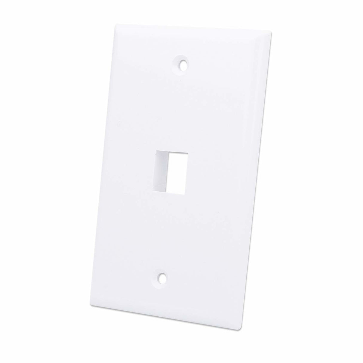 Intellinet 1-Outlet Keystone Wall Plate, White