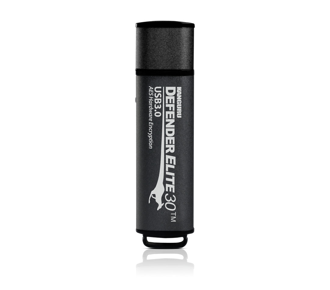 iStorage Kanguru Defender Elite30™ USB 3.0 64GB| Secure Flash Drive | FIPS 197 Certified, 256-bit AES hardware encryption (XTS Mode) | TAA Compliant