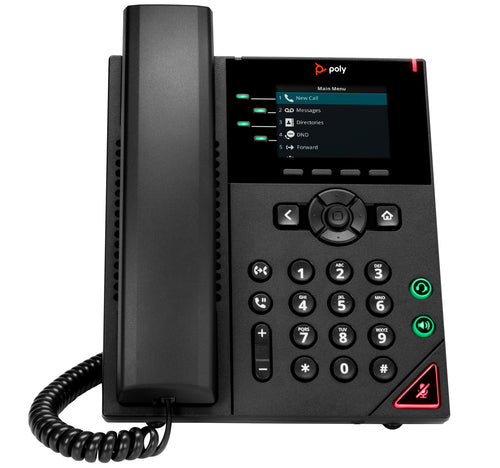 HP Poly VVX 250 4-Line IP Phone and PoE-enabled