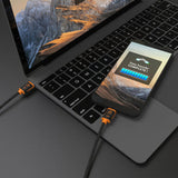 j5create JUCX25L18 USB cable 1.8 m USB C 480 Gbit/s Black, Orange