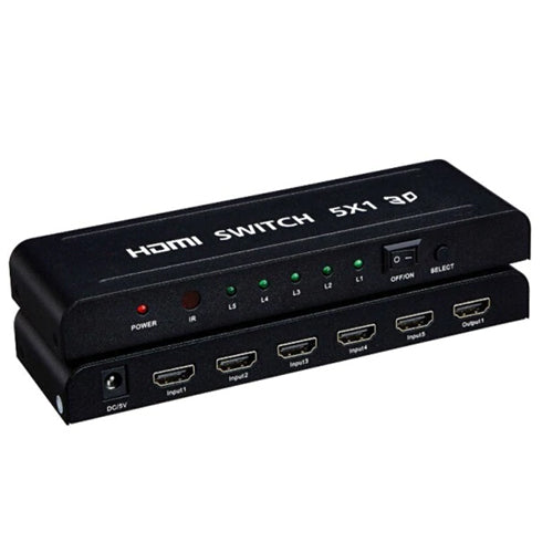 ESS, HDMI Switch 5x1 w/remote, 3D