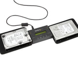 StarTech.com 1:1 Standalone Hard Drive Duplicator & Eraser, SATA HDD / SSD Disk Cloner / Copier / Wiper / Sanitizer, Drive Cloning / Recovery Tool, LCD Display, TAA Compliant - OS Independent