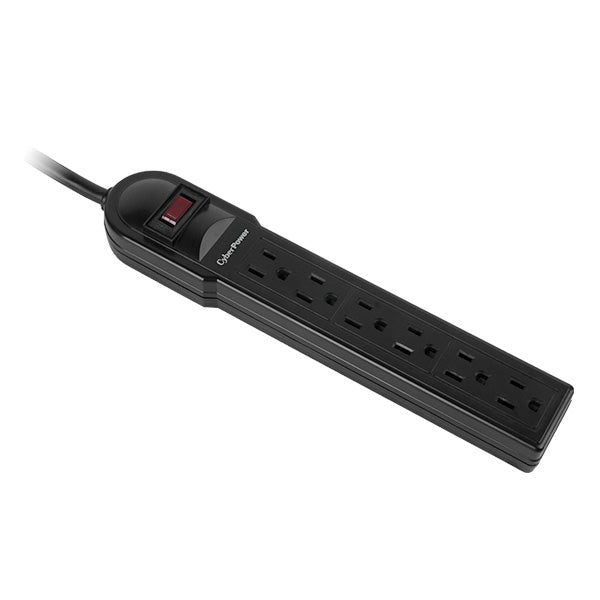 CyberPower CSB6012 surge protector Black 6 AC outlet(s) 400 V 3.6 m