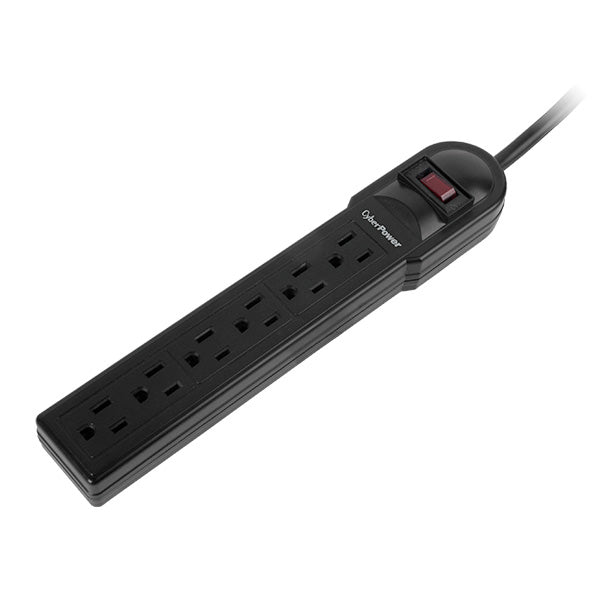 CyberPower CSB606 surge protector Black 6 AC outlet(s) 125 V 1.829 m