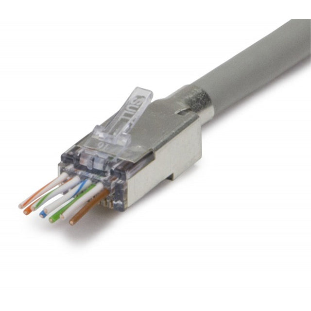 Platinum Tools ezEX44 ezEX-RJ45 Cat6 Shielded External Hi-Lo stagger  25pk