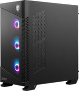 MSI MPG VELOX 100R Mid Tower Gaming Computer Case 'Black, 4x 120mm ARGB Fans, 1-6 ARGB Hub, ARGB light strip, USB Type-C, Tempered Glass, Center, E-ATX, ATX, mATX, mini-ITX'