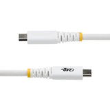 StarTech.com 10ft (3m) USB-C Charging Cable, Durable and Ultra-Flexible, 240W (5A) PD EPR, USB 2.0 Laptop Charger Cable, USB-IF Certified, Rugged USB-C Charging Cord - White