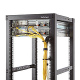 StarTech.com 1U Vertical 2.2 x 3.9in (5.7 x 10cm) Server Rack Cable Management D-Ring Hook; Network Rack-Mount Cord Organizer; Cable Manager for 19" and 10" Cabinets