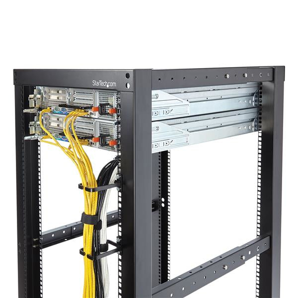 StarTech.com 1U Vertical 2.2 x 3.9in (5.7 x 10cm) Server Rack Cable Management D-Ring Hook; Network Rack-Mount Cord Organizer; Cable Manager for 19" and 10" Cabinets