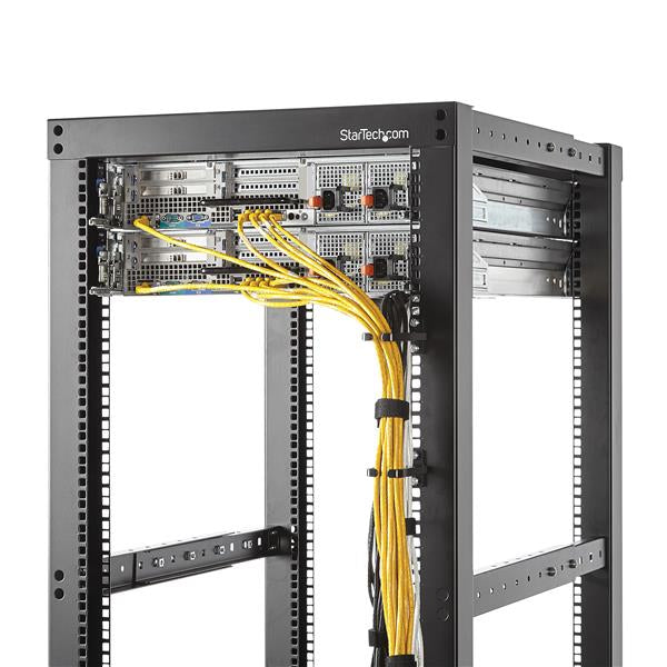 StarTech.com 1U Vertical 1.8 x 3.9in (4.5 x 10cm) Server Rack Cable Management D-Ring Hook; Network Rack-Mount Cord Organizer; Cable Manager for 19" and 10" Cabinets