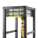 StarTech.com 1U Vertical 1.8 x 3.9in (4.5 x 10cm) Server Rack Cable Management D-Ring Hook; Network Rack-Mount Cord Organizer; Cable Manager for 19" and 10" Cabinets