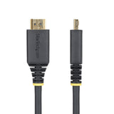 StarTech.com 50cm (1.6ft) High Speed HDMI Cable with Gripping Connectors, 4K 60Hz/1440p 144Hz, HDR10/HDCP 2.2/ARC, 18Gbps, UHD HDMI Cord for TV/Monitor/Display, TPE Jacket
