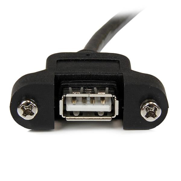 StarTech.com 3 ft Panel Mount USB Cable A to A - F/M