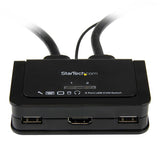 StarTech.com 2 Port USB HDMI Cable KVM Switch with Audio and Remote Switch – USB Powered