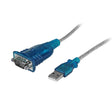 StarTech.com 17in (43cm) 1-Port USB to Serial Adapter Cable, USB-A to DB9 RS232, USB to RS232 Adapter, Prolific Chipset - M/M