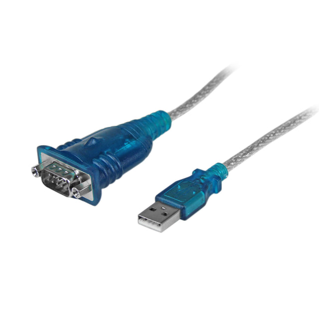 StarTech.com 17in (43cm) 1-Port USB to Serial Adapter Cable, USB-A to DB9 RS232, USB to RS232 Adapter, Prolific Chipset - M/M