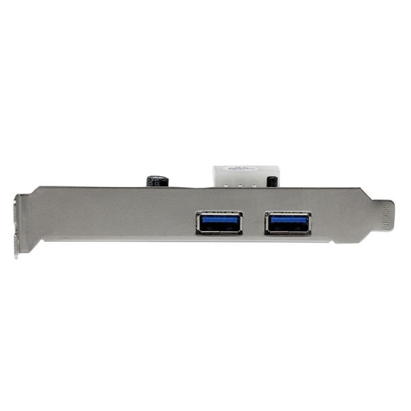StarTech.com 2 Port PCI Express PCIe SuperSpeed (5Gbps) USB 3.0 Card Adapter with UASP - LP4 Power